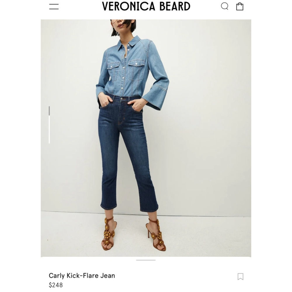 Veronica Beard Carly Kick-Flare Jeans Size 26 - $248 MSRP